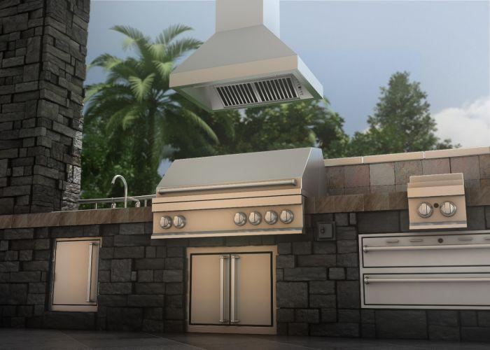 ZLINE 36 in Island Range Hood 304 Stainless Steel Outdoor/Indoor 597i-304-36