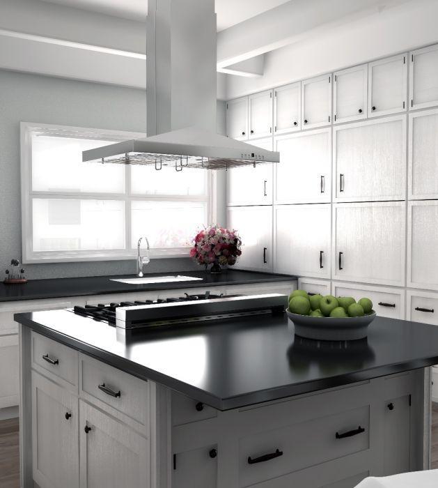 ZLINE 36-Inch Island Range Hood Stainless Steel 4-Speed Fan LED Lighting (GL1i-36)