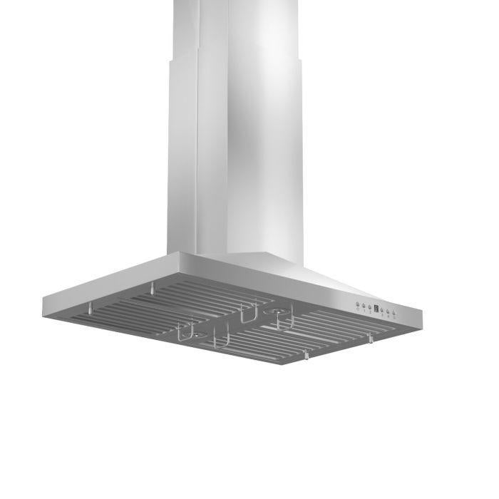 ZLINE 36-Inch Island Range Hood Stainless Steel 4-Speed Fan LED Lighting (GL1i-36)