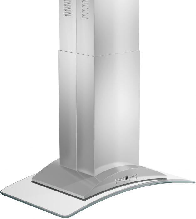 ZLINE 30 in. Island Range Hood Stainless Steel 400 CFM LED Lighting 4-Speed Fan (GL9i-30)