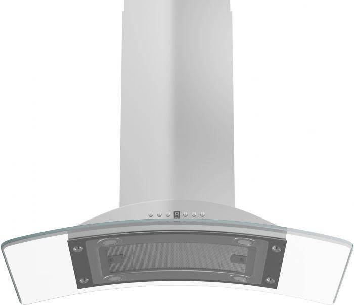 ZLINE 30 in. Island Range Hood Stainless Steel 400 CFM LED Lighting 4-Speed Fan (GL9i-30)