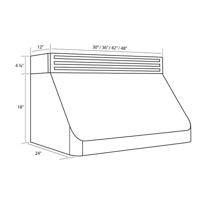 ZLINE 36-Inch Under Cabinet Range Hood Stainless Steel Recirculating Convertible 400 CFM (RK520-36)