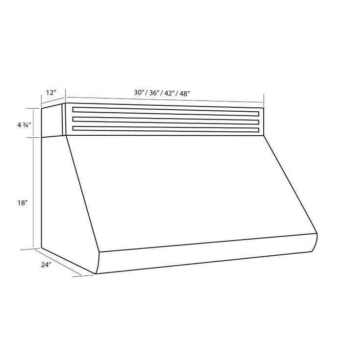 ZLINE 30 in. Under Cabinet Range Hood – Stainless Steel, Recirculating, 4-Speed Fan, Model RK527-30