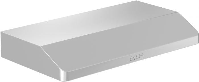 ZLINE 30 in Under Cabinet Range Hood Stainless Steel 400 CFM LED Lighting Dishwasher-Safe Baffle Filters (617-30)