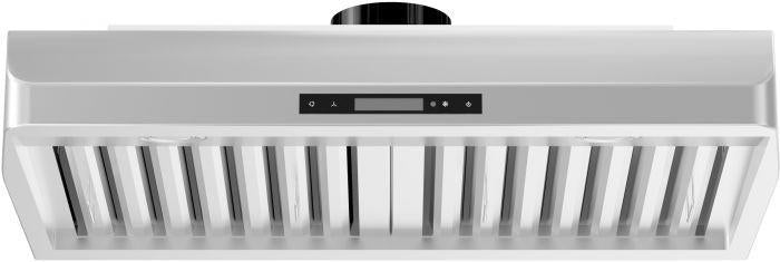 ZLINE 36 in. Under Cabinet Range Hood 400 CFM Stainless Steel LED Lighting Dishwasher-Safe Filters (621-36)