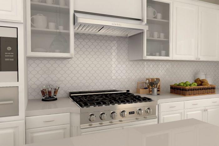 ZLINE 48 in. Under Cabinet Range Hood Stainless Steel 400 CFM 4-Speed LED Lighting (623-48)