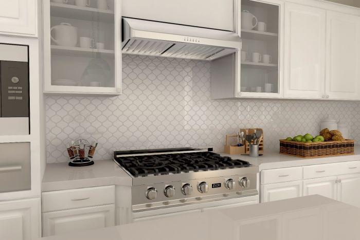 ZLINE 36 in Under Cabinet Range Hood Stainless Steel 600 CFM 4-Speed LED Lighting (625-36)