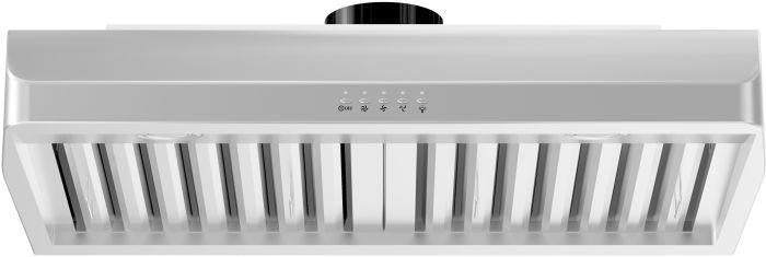 ZLINE 36 in Under Cabinet Range Hood Stainless Steel 600 CFM 4-Speed LED Lighting (625-36)