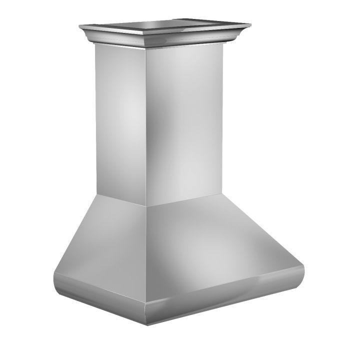 ZLINE 36 Inch Wall Mount Range Hood Stainless Steel Convertible Vent with Crown Molding 587CRN-36