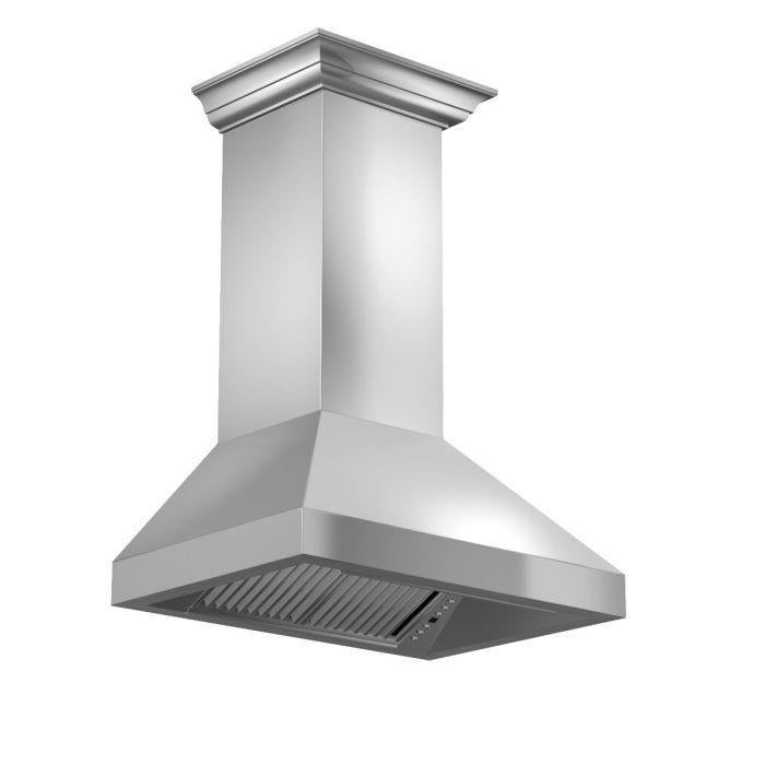 ZLINE 42 in Wall Mount Range Hood Convertible Stainless Steel Crown Molding 597CRN-42