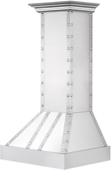 ZLINE 48" Wall Mount Range Hood – Ducted Designer Series, Satin Stainless Steel, 700 CFM (655-4SSSS-48)