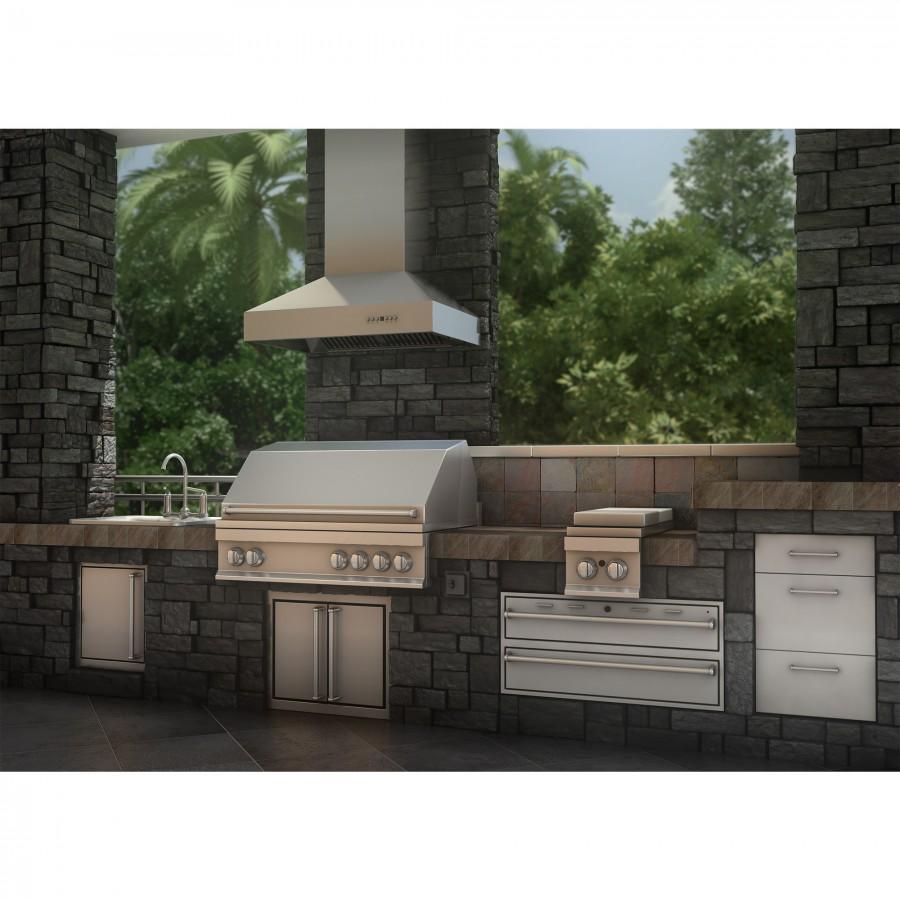 ZLINE 30 in Wall Mount Range Hood Convertible Vent Outdoor Approved Stainless Steel 697-304-30