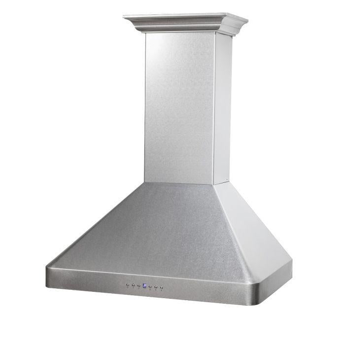 ZLINE 48 in. Wall Mount Range Hood – Ducted – Satin Stainless Steel – 4-Speed Fan – 400 CFM (8KF2S-48)