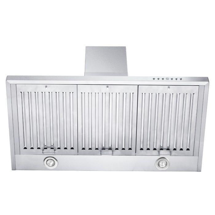 ZLINE 42 in. Wall Mount Range Hood Convertible Vent Outdoor Approved Stainless Steel 400 CFM (KB-304-42)
