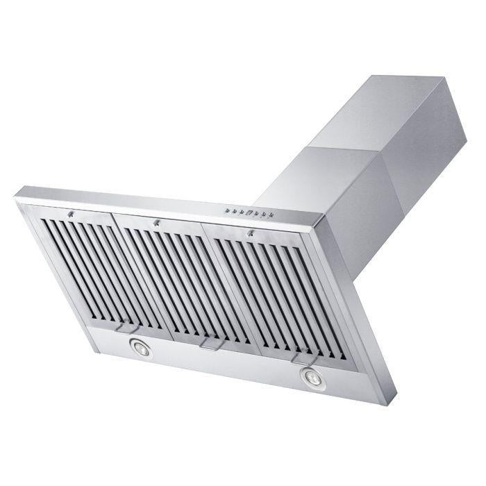 ZLINE 30" Wall Mount Range Hood Stainless Steel Convertible Vent Outdoor Approved 400 CFM (KB-304-30)
