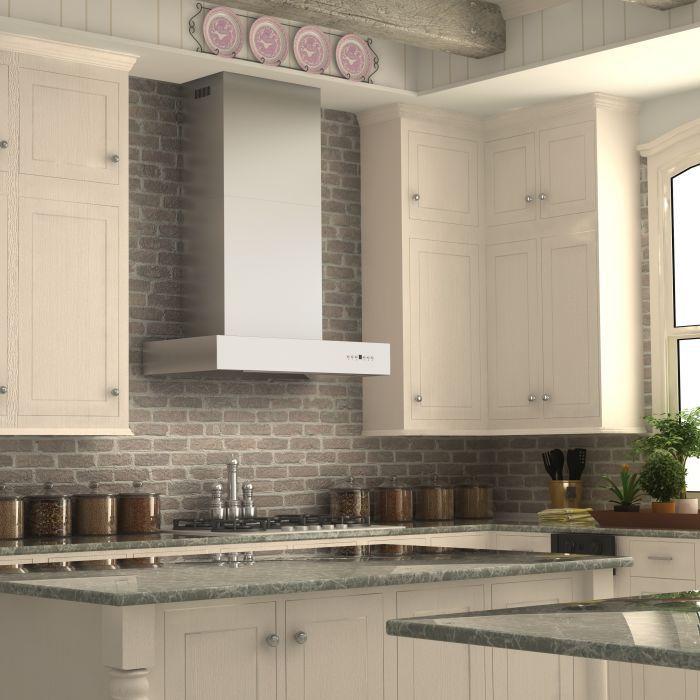 ZLINE 42 Inch Wall Mount Range Hood Ducted Stainless Steel Professional Ventilation (KECOM-42)