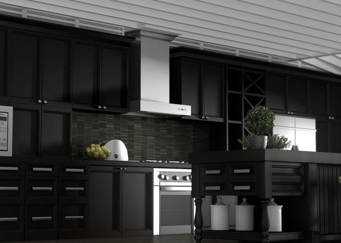 ZLINE 30 Inch Wall Mount Range Hood Convertible Stainless Steel Crown Molding (KECOMCRN-30)