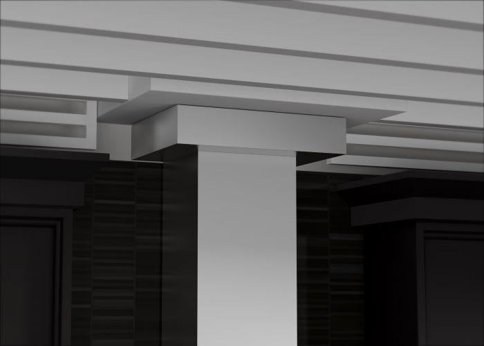 ZLINE 30 Inch Wall Mount Range Hood Stainless Steel Convertible Vent Crown Molding (KECRN-30)
