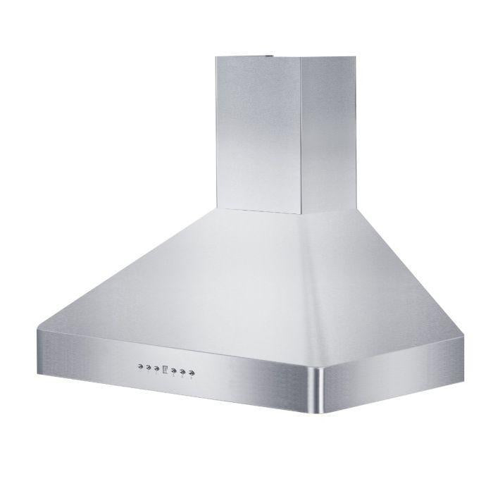 ZLINE 30 in. Wall Range Hood Stainless Steel 400 CFM LED Lighting Dishwasher-Safe Filters (KF2-30)
