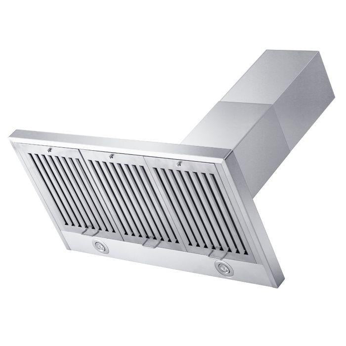 ZLINE 36 in. Wall Mount Range Hood Convertible Vent Stainless Steel 4-Speed 700 CFM (KL2-36)
