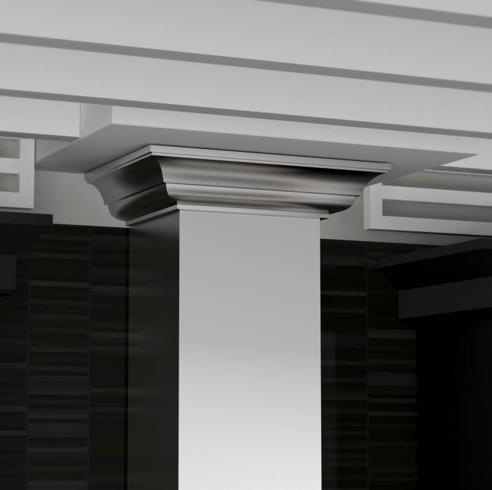 ZLINE 30 Inch Wall Mount Range Hood Convertible Stainless Steel Crown Molding KL2CRN-30