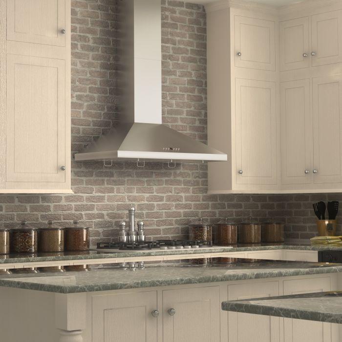 ZLINE 30 Inch Wall Mount Range Hood Convertible Stainless Steel Crown Molding KL2CRN-30