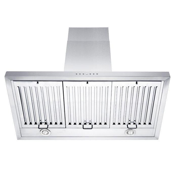 ZLINE 42 Inch Wall Mount Range Hood Convertible Vent Stainless Steel 4-Speed 400 CFM (KL3-42)