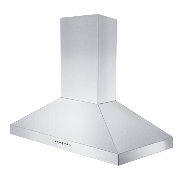 ZLINE 42 Inch Wall Mount Range Hood Convertible Vent Stainless Steel 4-Speed 400 CFM (KL3-42)