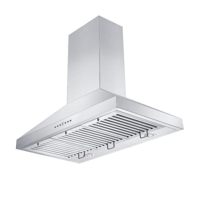 ZLINE 42 Inch Wall Mount Range Hood Convertible Vent Stainless Steel 4-Speed 400 CFM (KL3-42)