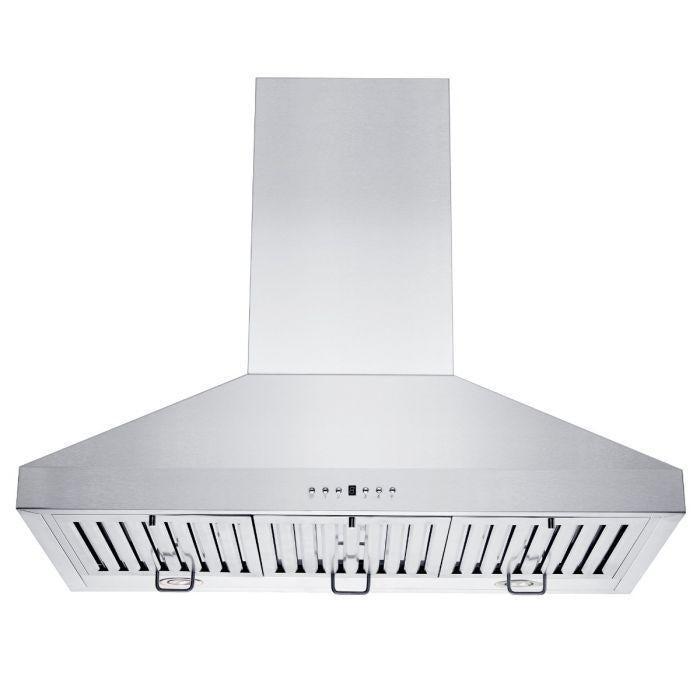 ZLINE 42 Inch Wall Mount Range Hood Convertible Vent Stainless Steel 4-Speed 400 CFM (KL3-42)