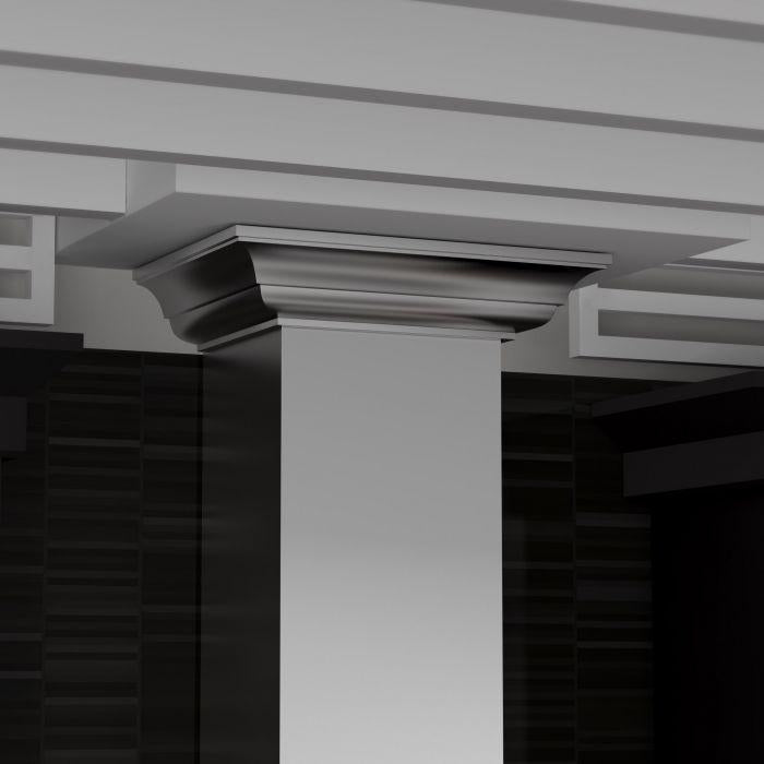 ZLINE 30 in Wall Mount Range Hood Convertible Stainless Steel Crown Molding 400 CFM (KL3CRN-30)
