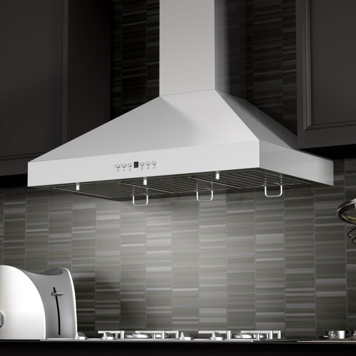 ZLINE 30 in Wall Mount Range Hood Convertible Stainless Steel Crown Molding 400 CFM (KL3CRN-30)