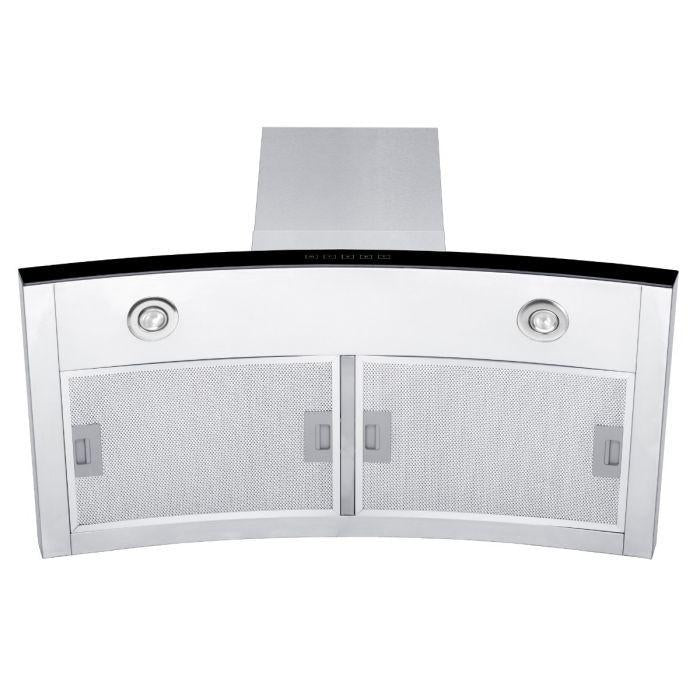 ZLINE 30 in Wall Mount Range Hood Stainless Steel 400 CFM LED Lighting Baffle Filters (KN6-30)