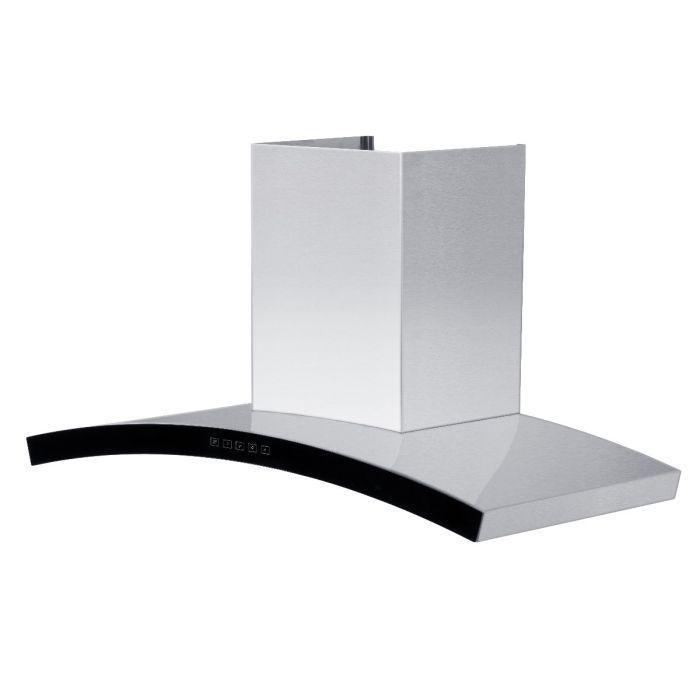 ZLINE 30 in Wall Mount Range Hood Stainless Steel 400 CFM LED Lighting Baffle Filters (KN6-30)