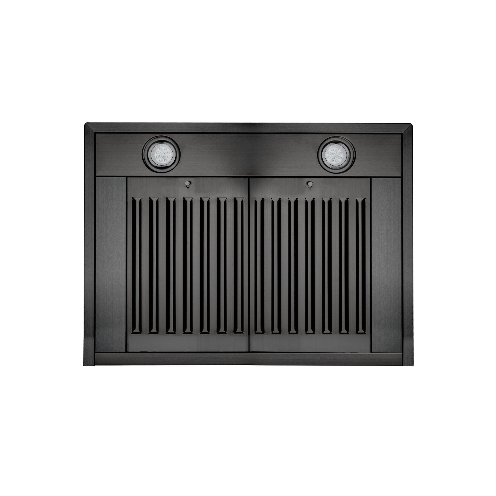 ZLINE 30 in. Wall Mount Range Hood Convertible Black Stainless Steel Charcoal Filters 400 CFM (BSKBN-CF-30)