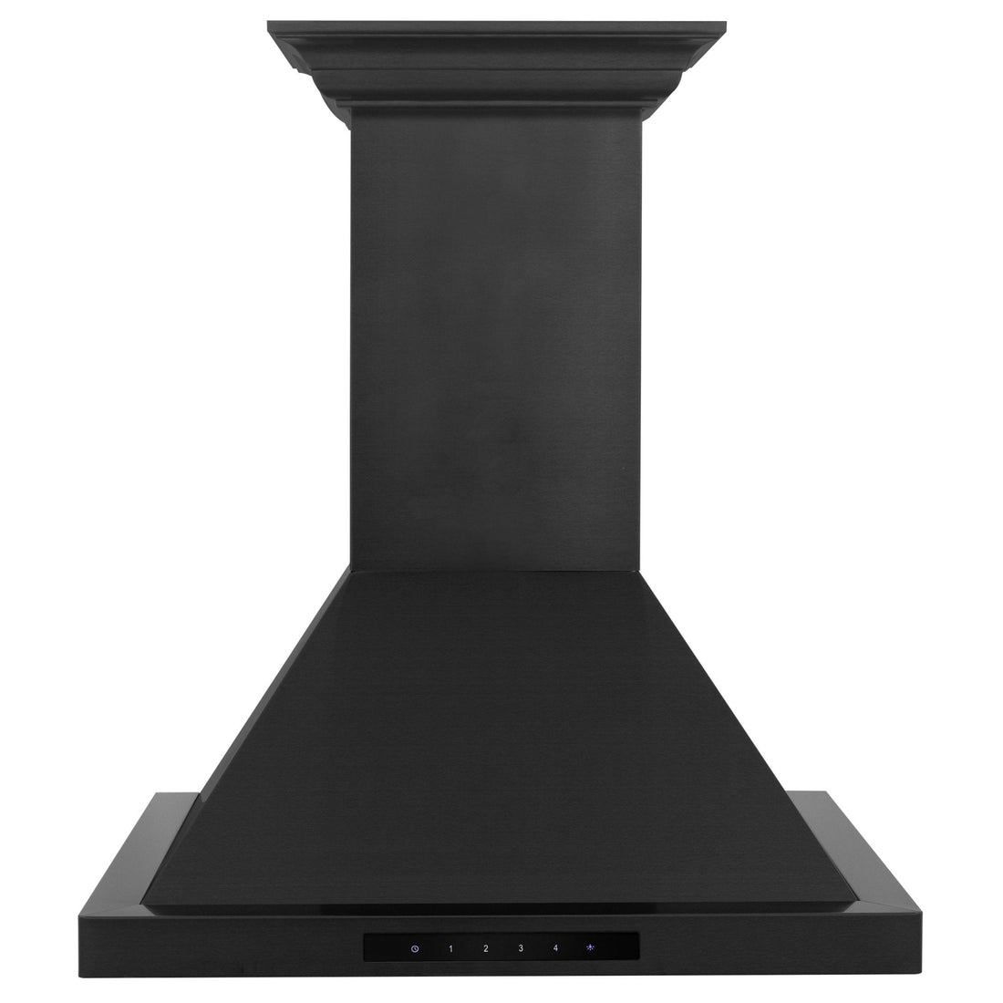 ZLINE 30 in. Wall Mount Range Hood Black Stainless Steel 400 CFM Bluetooth Crown Molding (BSKBNCRN-BT-30)