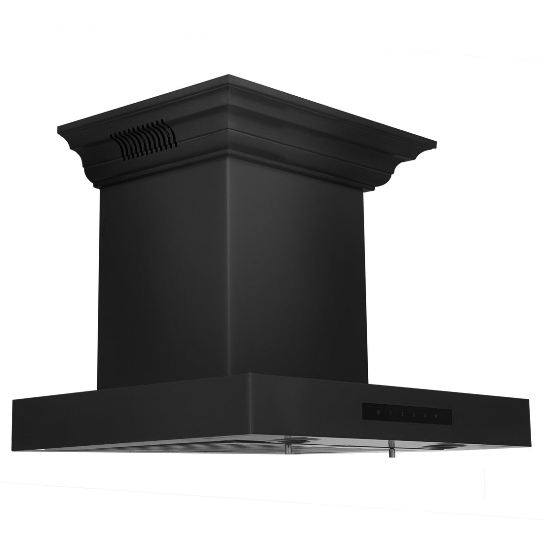 ZLINE 30 in. Wall Mount Range Hood 400 CFM Black Stainless Steel Bluetooth CrownSound Built-In Speakers (BSKENCRN-BT-30)