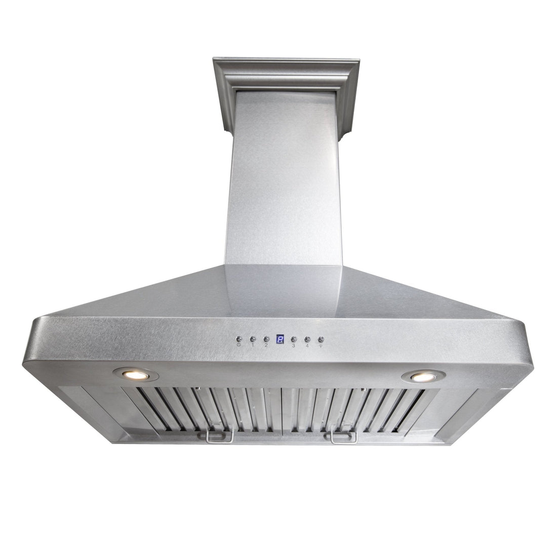 ZLINE 48 in. Wall Mount Range Hood – Ducted – Satin Stainless Steel – 4-Speed Fan – 400 CFM (8KF2S-48)