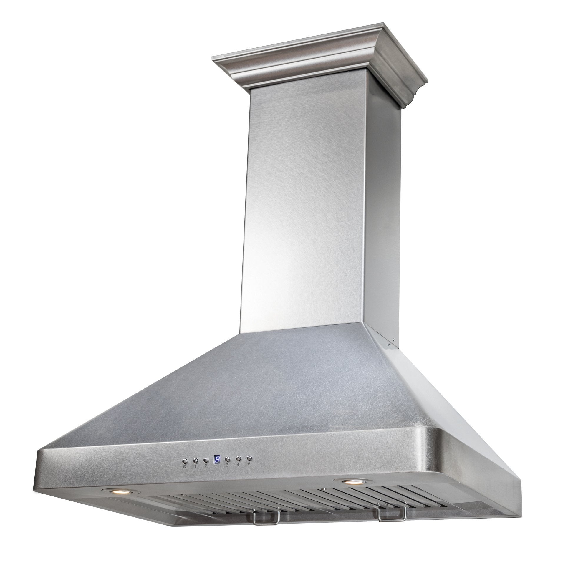 ZLINE 48 in. Wall Mount Range Hood – Ducted – Satin Stainless Steel – 4-Speed Fan – 400 CFM (8KF2S-48)