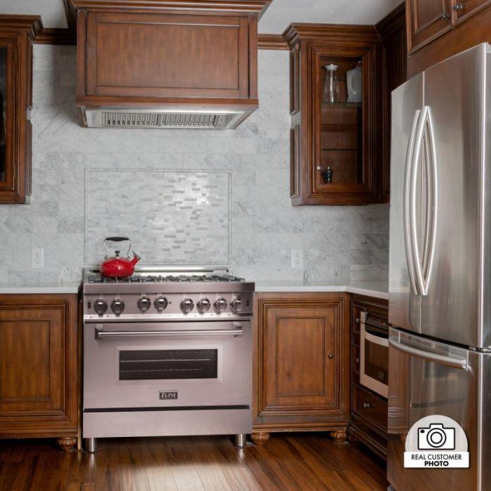 ZLINE 46 in. Range Hood Insert Remote Dual Blower Stainless Steel High Performance Ventilation (721-RD-46)