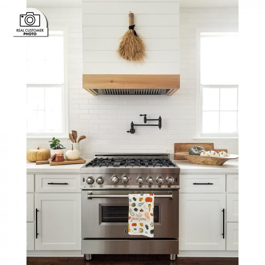 ZLINE 40 in. Range Hood Insert Wall Mount Stainless Steel 18 in. Depth 400 CFM LED Lighting Dishwasher-Safe Baffle Filters (698-40)