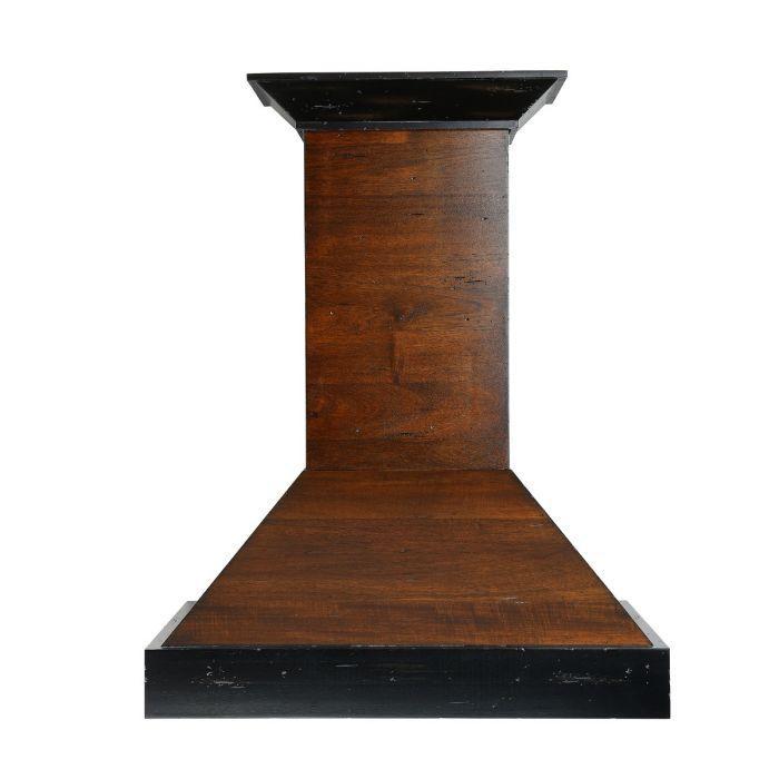 ZLINE 30 Inch Wooden Wall Mount Range Hood Antigua Walnut Finish Designer Series KBAR-30